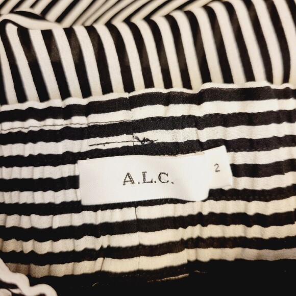 ALC New Silk Stripe Lined Size 2 Skirt - Picture 7 of 8